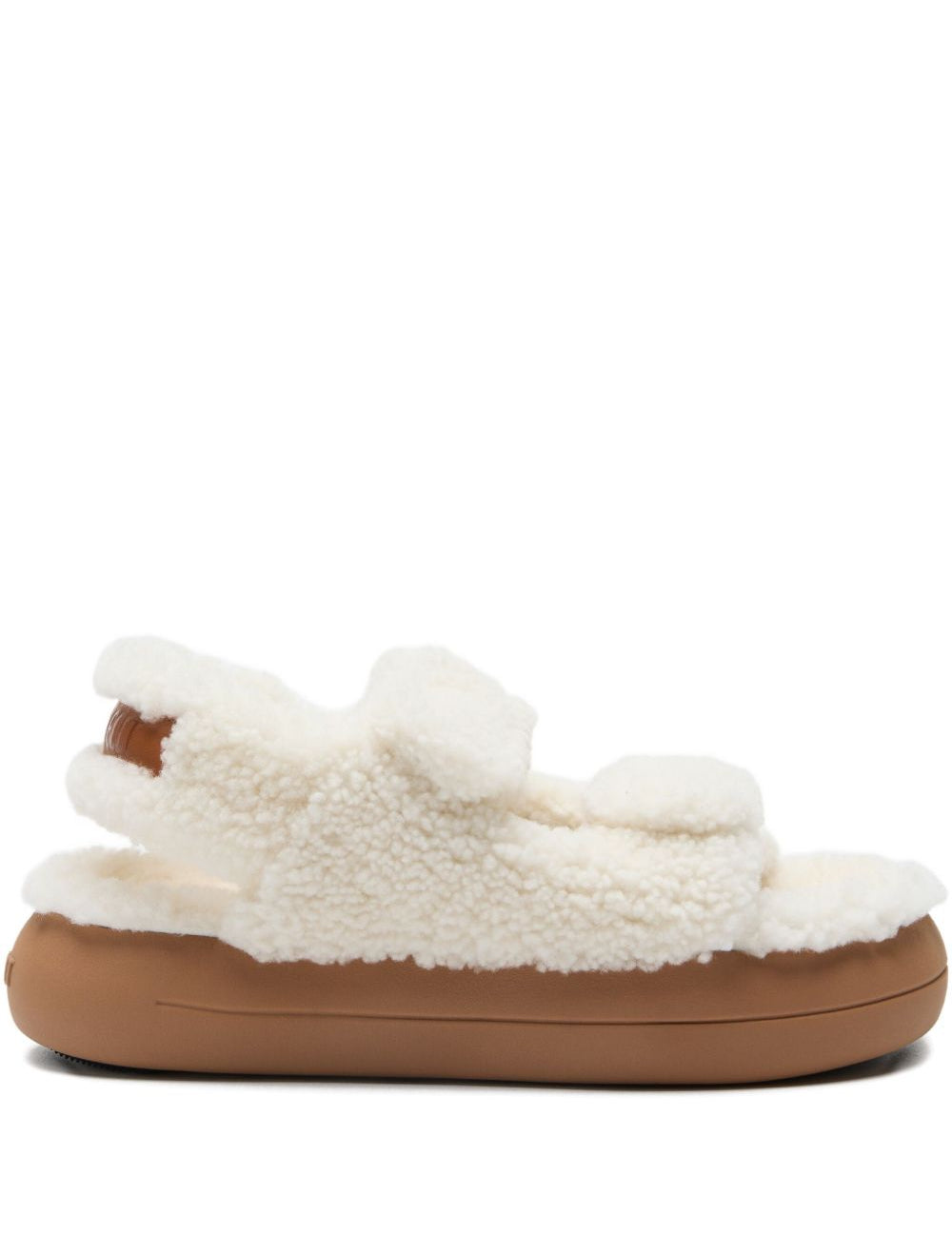 Sandali in shearling in bianco Moon boot - donna 