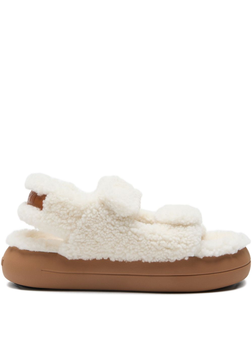 Sandali in shearling in bianco Moon boot - donna 