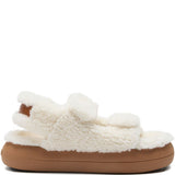 Sandali in shearling in bianco Moon boot - donna 