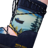 Stivali da neve con lacci e stampa grafica<BR/>multicolore Moon boot x guest in residence - donna 