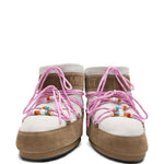 Stivaletti mb x gir icon low suede beads in beige Moon boot x guest in residence - donna 