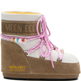 Stivaletti mb x gir icon low suede beads in beige Moon boot x guest in residence - donna 