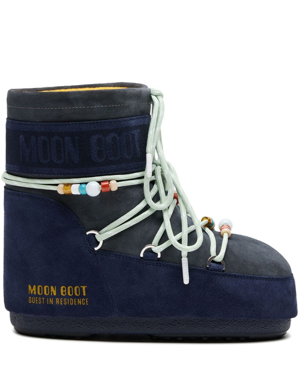 Stivali da neve con lacci e logo in blu Moon boot x guest in residence - donna 