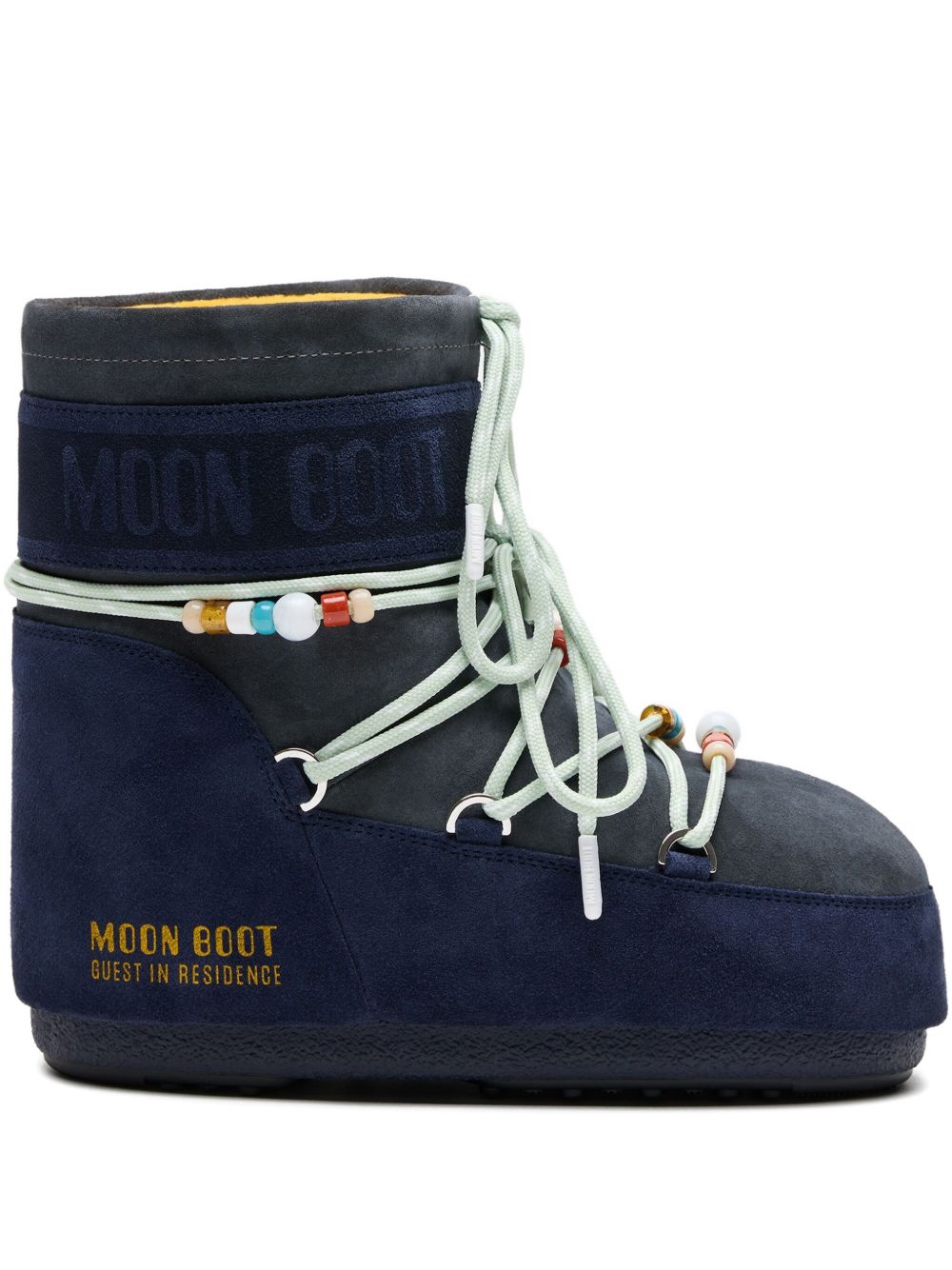 Stivali da neve con lacci e logo in blu Moon boot x guest in residence - donna 