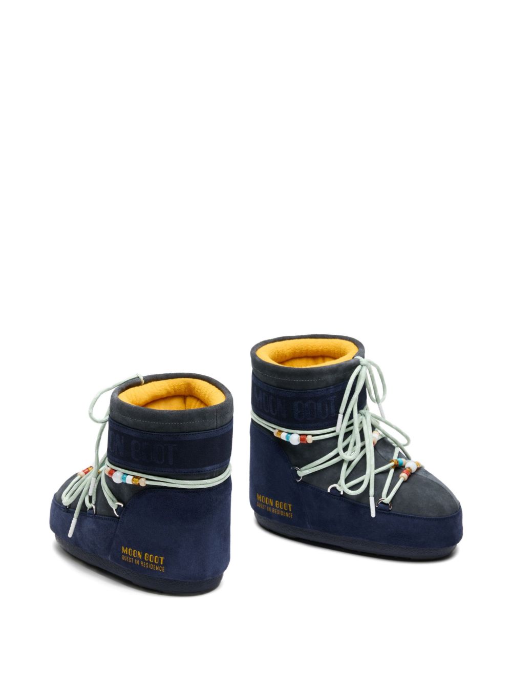 Stivali da neve con lacci e logo in blu Moon boot x guest in residence - donna 