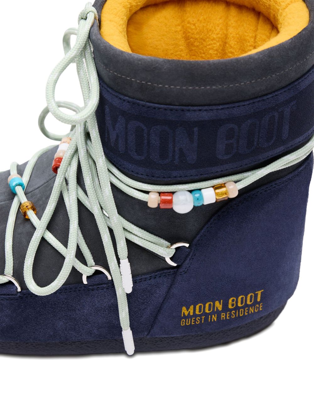 Stivali da neve con lacci e logo in blu Moon boot x guest in residence - donna 
