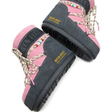 Stivali da neve con lacci e logo in rosa e blu Moon boot x guest in residence - donna 