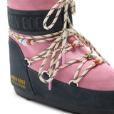 Stivali da neve con lacci e logo in rosa e blu Moon boot x guest in residence - donna 