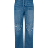 Jeans con applicazione in blu Moschino - donna 