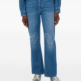 Jeans con applicazione in blu Moschino - donna 