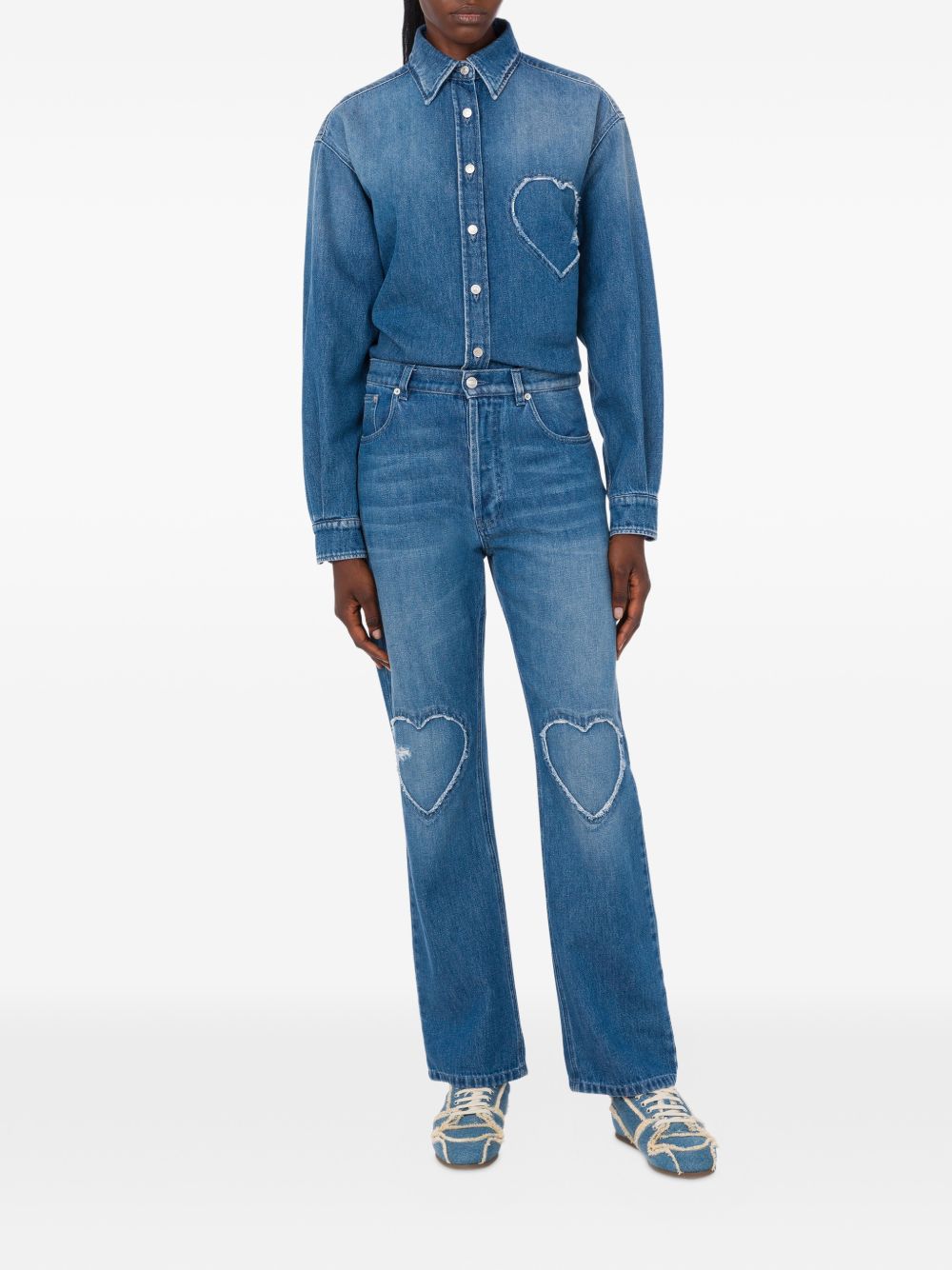 Jeans con applicazione in blu Moschino - donna 
