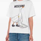 T-shirt con stampa in bianco Moschino - donna 