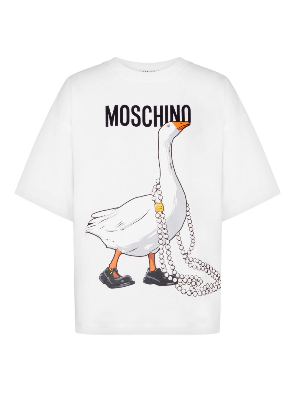 T-shirt con stampa in bianco Moschino - donna 