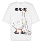 T-shirt con stampa in bianco Moschino - donna 