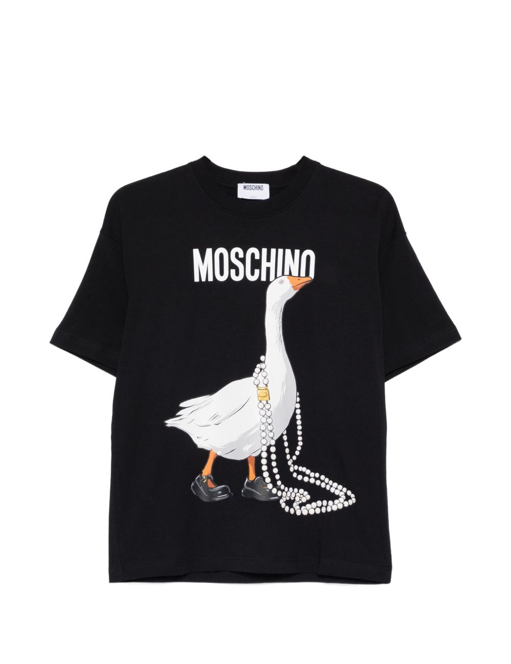 T-shirt con stampa grafica in nero Moschino - donna 