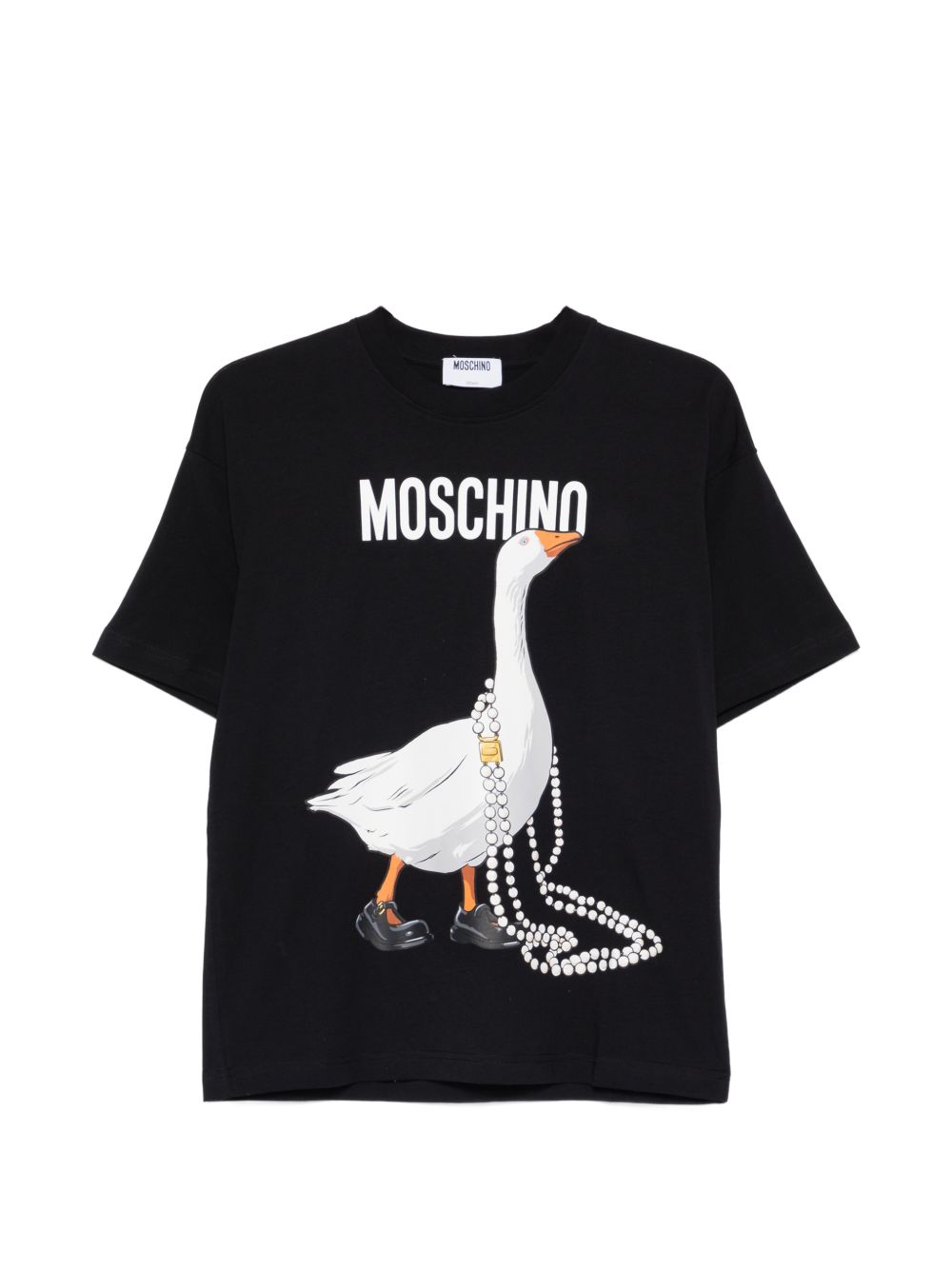 T-shirt con stampa grafica in nero Moschino - donna 