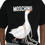 T-shirt con stampa grafica in nero Moschino - donna 