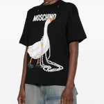 T-shirt con stampa grafica in nero Moschino - donna 