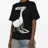 T-shirt con stampa grafica in nero Moschino - donna 