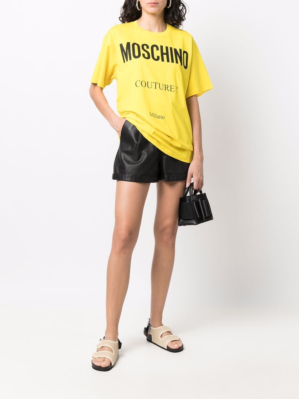 T-shirt Couture in giallo Moschino - donna 