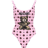 Costume con stampa in rosa Moschino - donna 