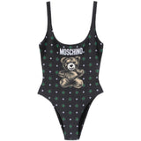 Costume da bagno con stampa in nero Moschino - donna 