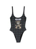 Costume da bagno con stampa in nero Moschino - donna