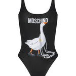 Costume intero con stampa in nero Moschino - donna 