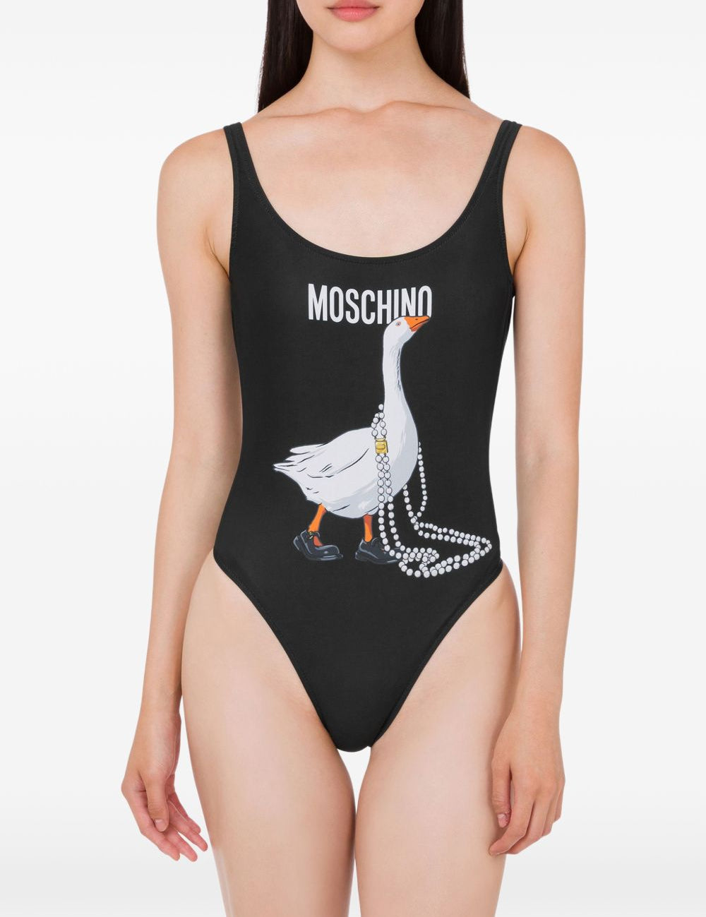 Costume intero con stampa in nero Moschino - donna 