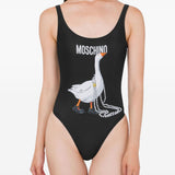 Costume intero con stampa in nero Moschino - donna 