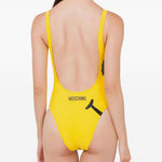 Costume da bagno con stampa in giallo Moschino - donna 