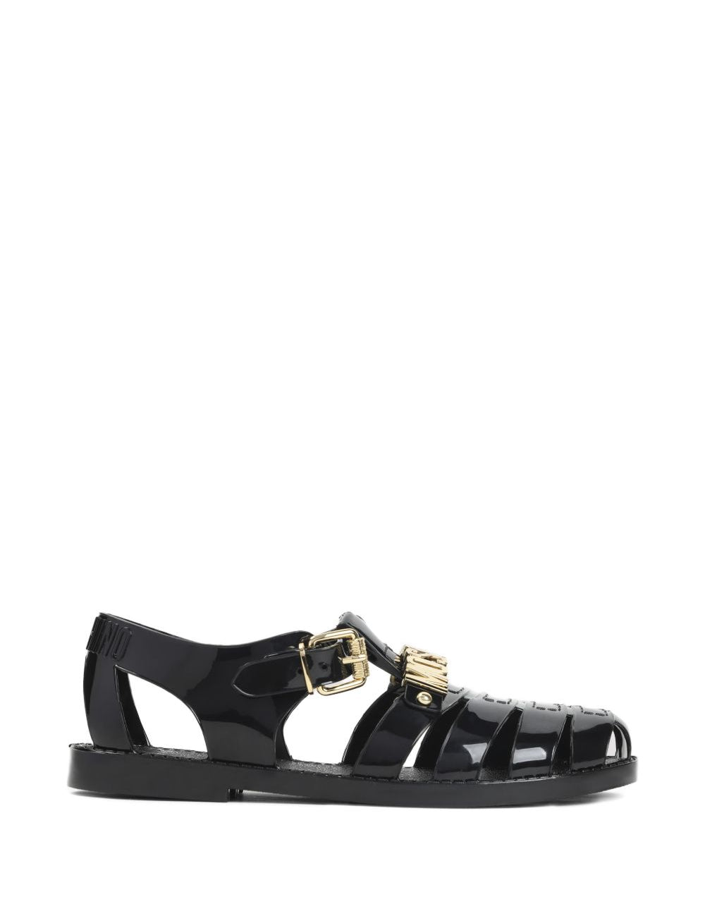 Sandali con logo in nero Moschino - donna 