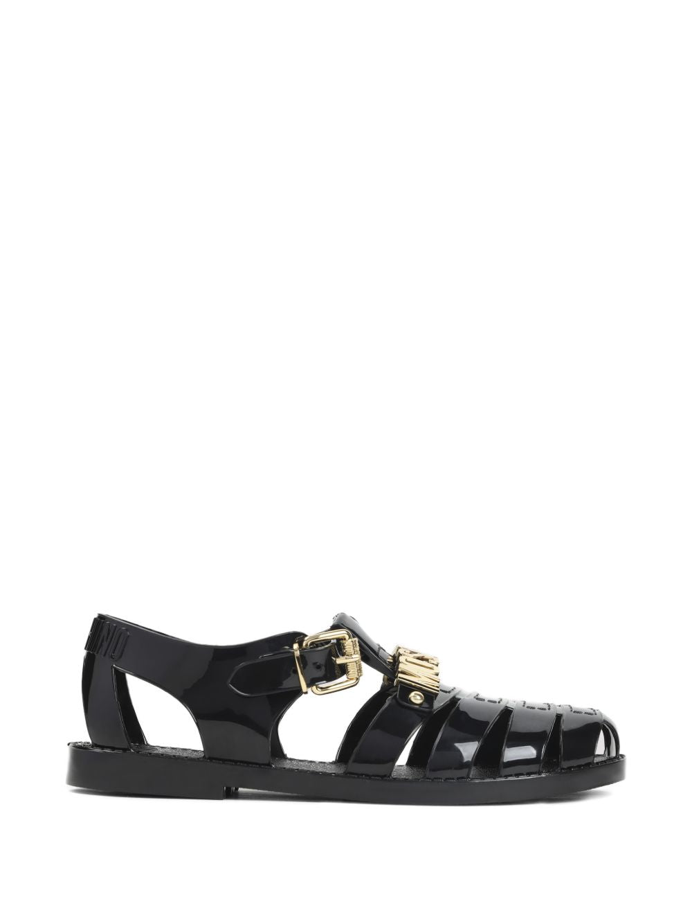 Sandali con logo in nero Moschino - donna 