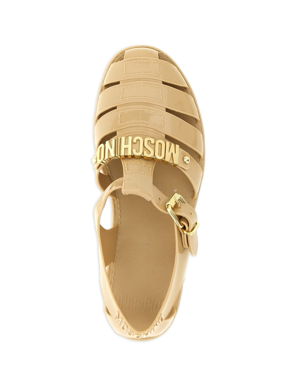 Sandali con logo in beige Moschino - donna 