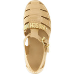 Sandali con logo in beige Moschino - donna 