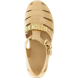 Sandali con logo in beige Moschino - donna 