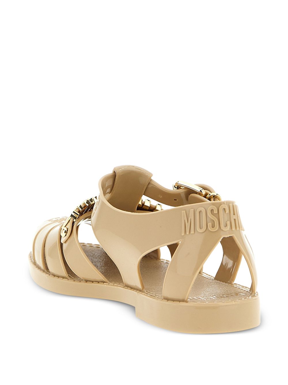 Sandali con logo in beige Moschino - donna 