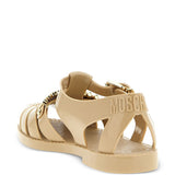 Sandali con logo in beige Moschino - donna 