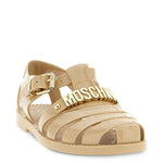 Sandali con logo in beige Moschino - donna 