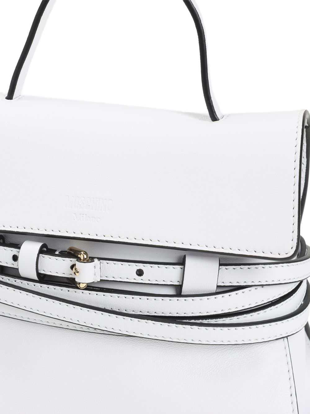 Borsa a mano tie me mini in bianco Moschino - donna 