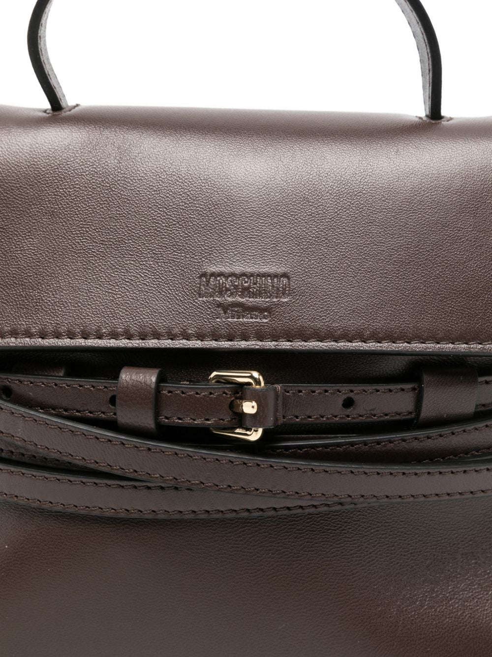 Borsa a mano tie-me mini in marrone Moschino - donna 