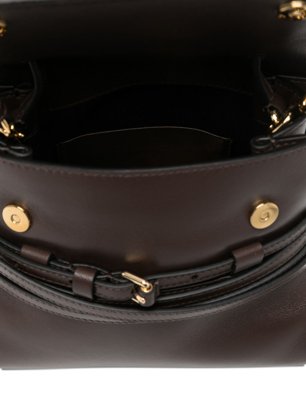 Borsa a mano tie-me mini in marrone Moschino - donna 
