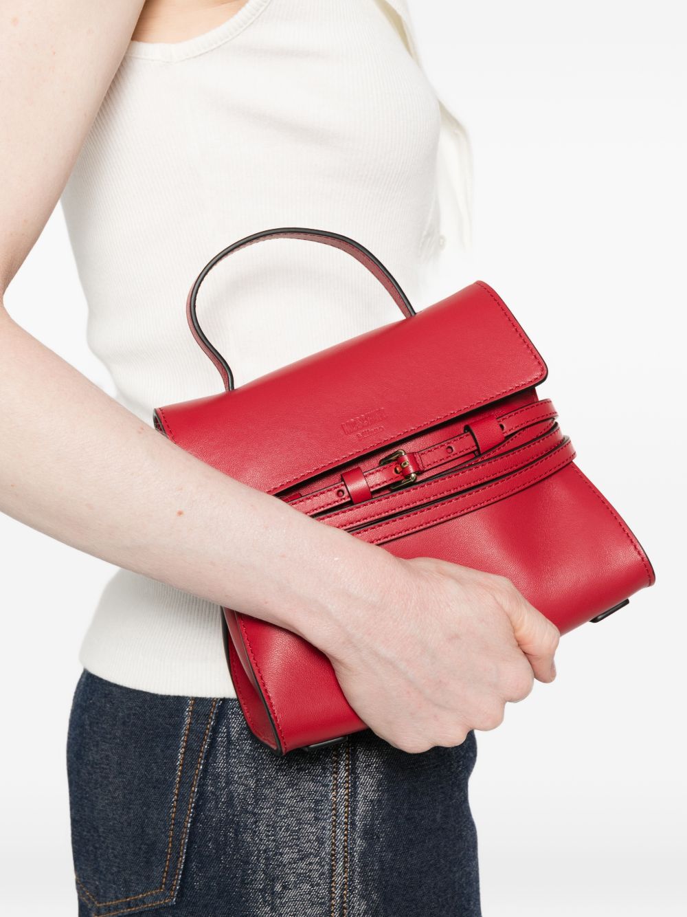 Borsa a mano tie-me mini in rosso Moschino - donna 