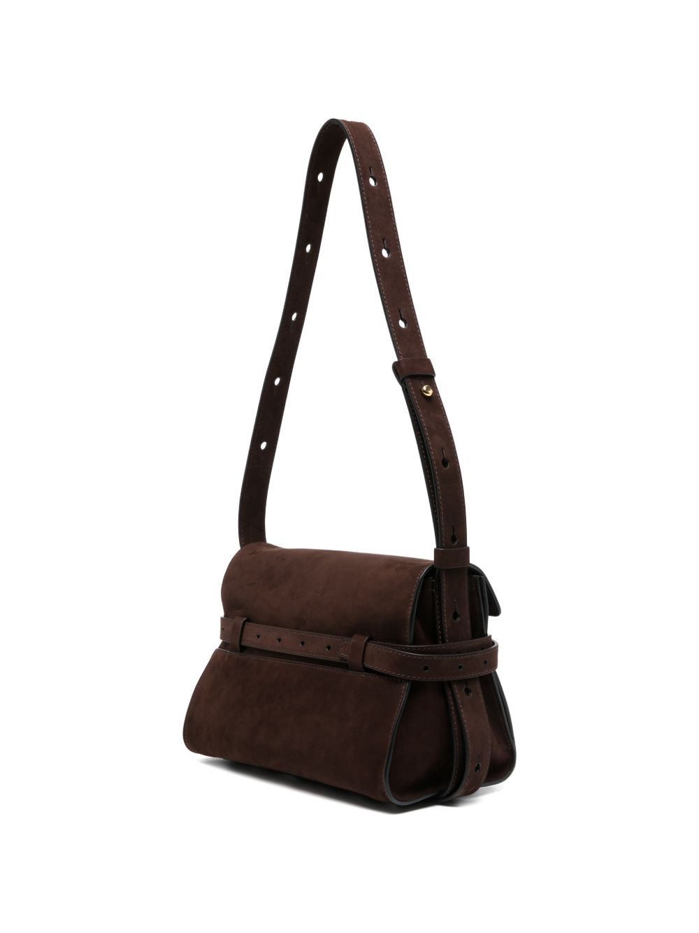 Borsa a spalla tie-me in suede nero Moschino - donna 