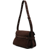 Borsa a spalla tie-me in suede nero Moschino - donna 