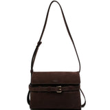 Borsa a spalla tie-me in suede nero Moschino - donna 