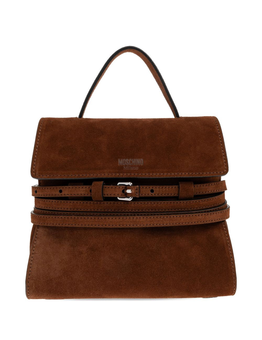 Borsa a mano piccola Tie Me in marrone Moschino - donna 