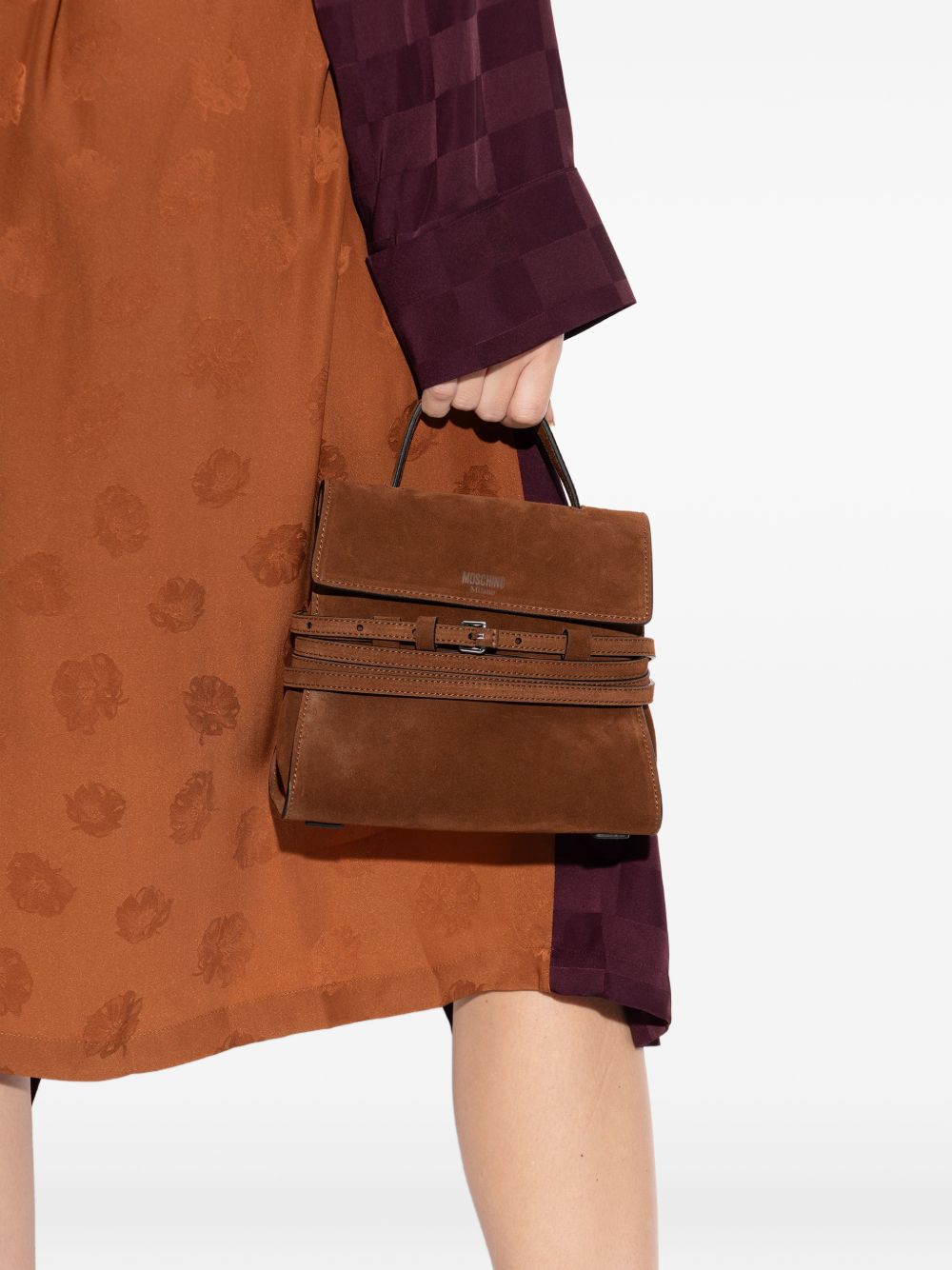 Borsa a mano piccola Tie Me in marrone Moschino - donna 