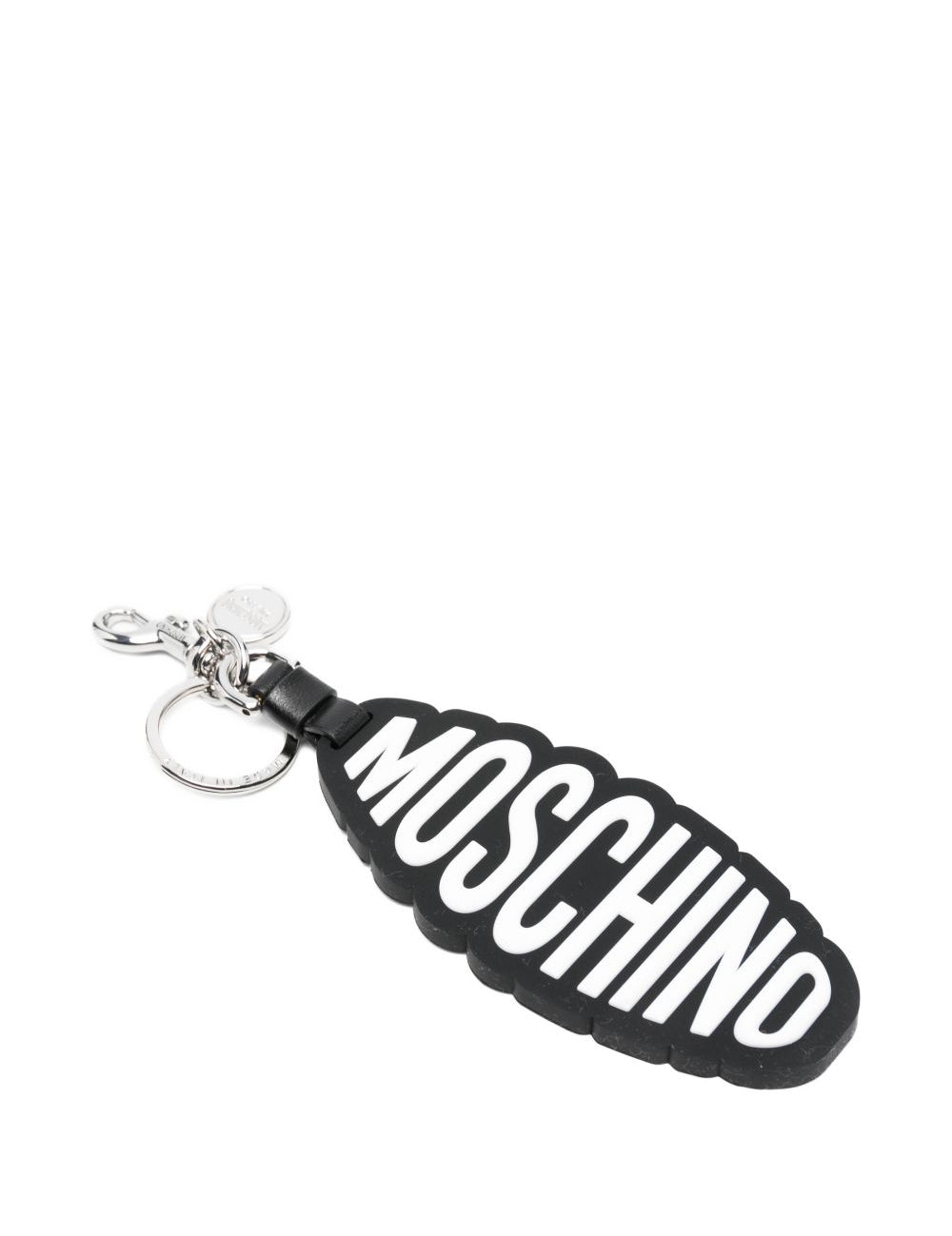 Portachiavi con logo e dettaglio in nero 
