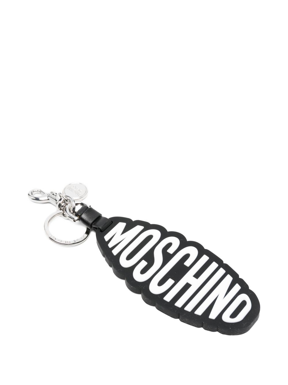 Portachiavi con logo e dettaglio in nero 